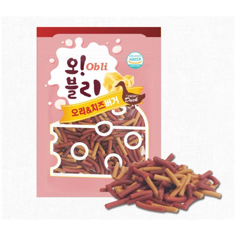 오블리 버거 오리&치즈 100g 반려동물간식 : 돌문어하우스