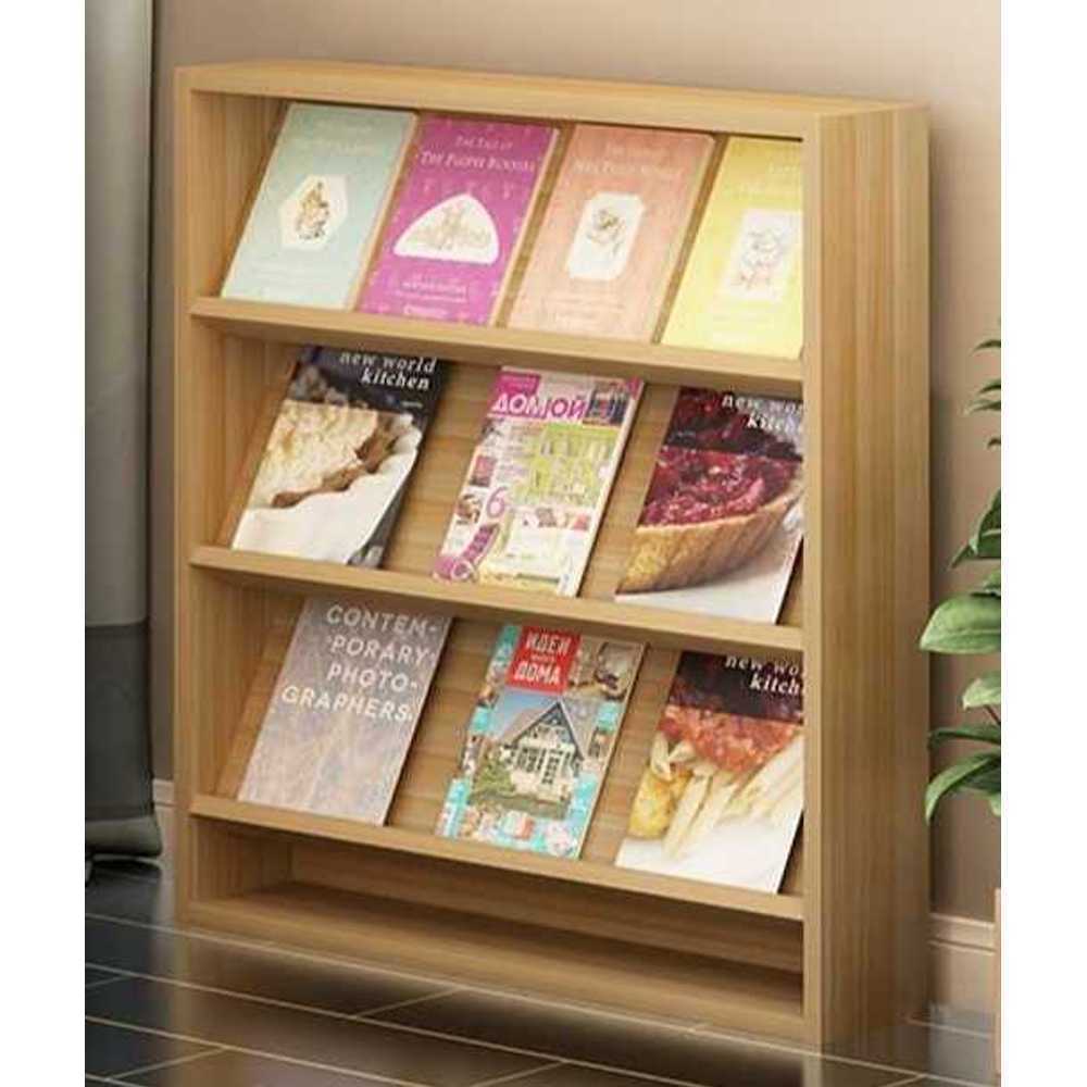 원목 잡지꽂이 책장 신문 진열대 매거진랙 책꽃이 3단 60cm 3단 60cm 색상 - 상품 이미지