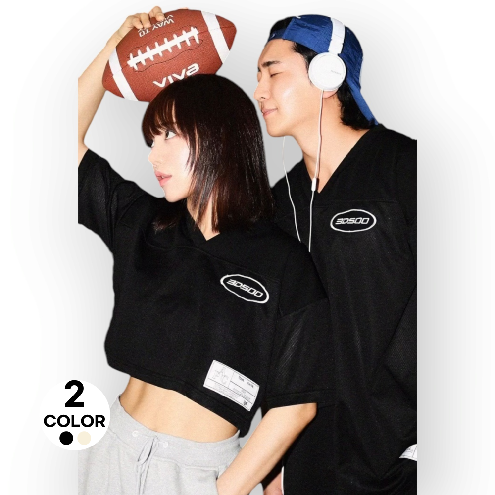 삼디오백 럭비져지 럭비티 오버핏 메쉬 반팔 티셔츠 남녀공용