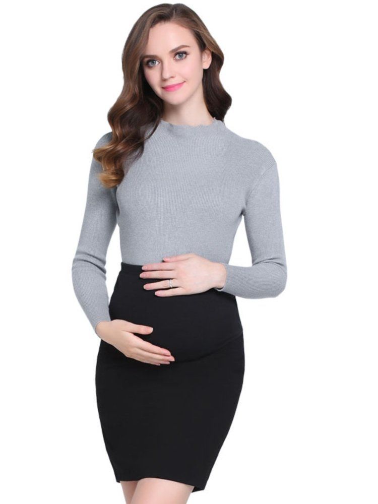 임산부 오피스룩 출근 스커트 임신부 결혼 블랙 치마 하객룩 정장 오피스 - 상세 이미지 3