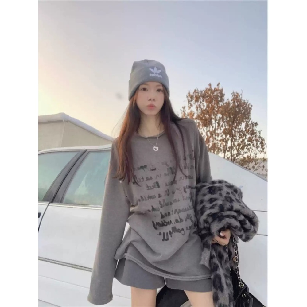 라운드넥 레오파드 가디건 빅사이즈 오버핏 남녀공용 4XL까지 연예인 스트릿 공항 패션 코디 - 상세 이미지 3