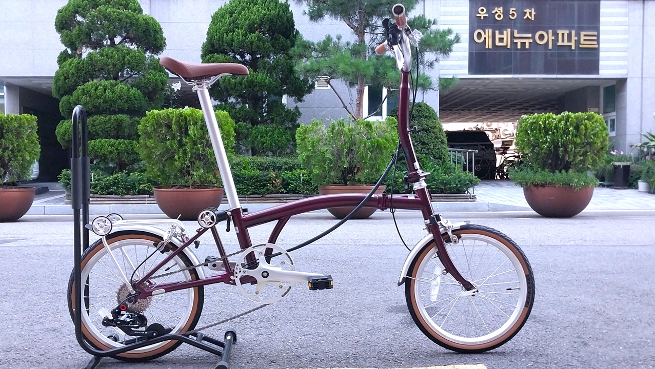 접이식 자전거 X9 캘리퍼 다크그린 자전거 티티카카 크로몰리 트라이폴드 자전거