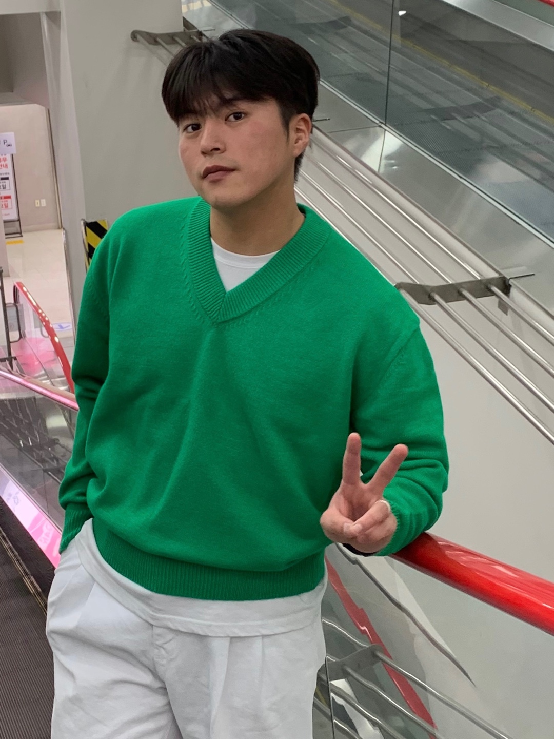 남자브이넥니트 v넥니트 워셔블니트 레이어드 스웨터 이미지 6