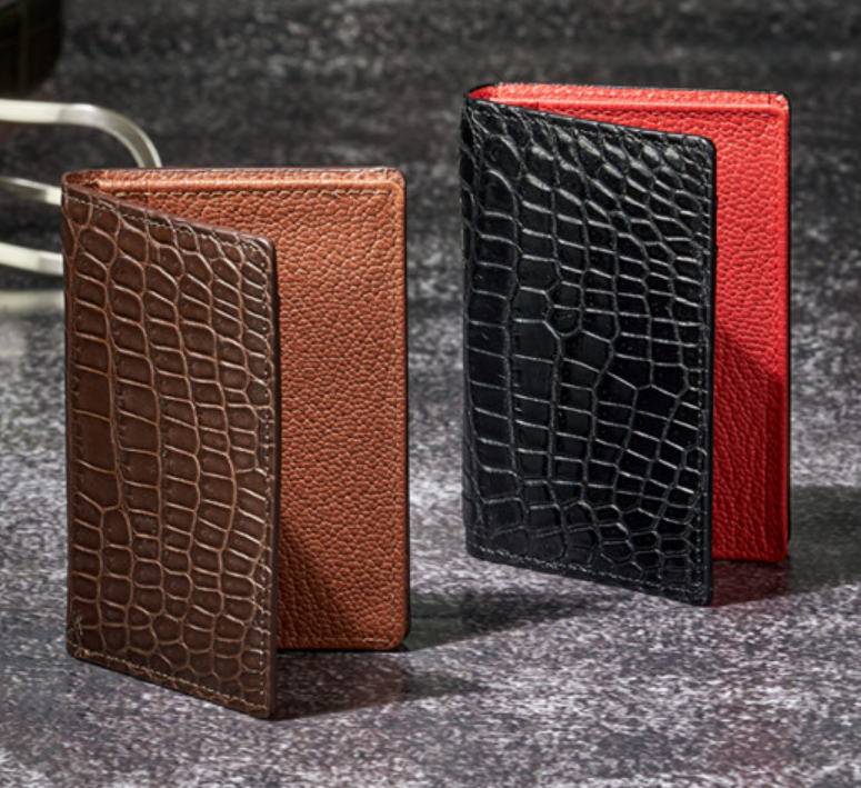 더퀴르 카드지갑 남자 악어가죽 명함지갑 남성 명품 수제 핸드메이드 카드홀더
