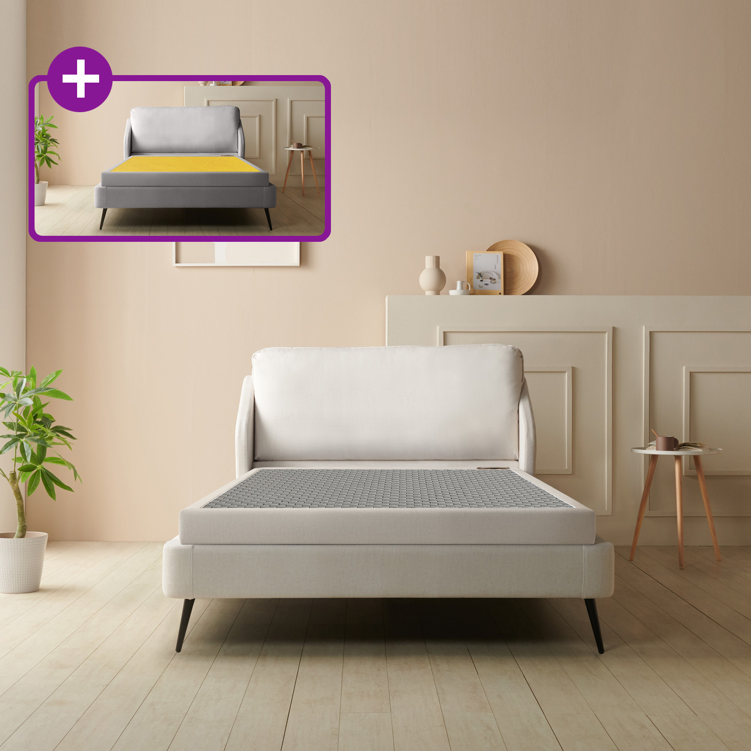 1+1 가보건강침대 황토 밀양흙침대 세라믹볼 돌침대 세라믹스 싱글 패브릭 S비앙카 - 상품 이미지