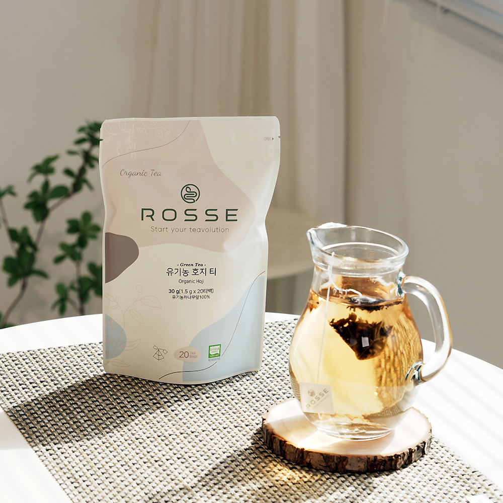 유기농 호지차 볶은 녹차 30g(1.5gx20티백) - 상품 이미지