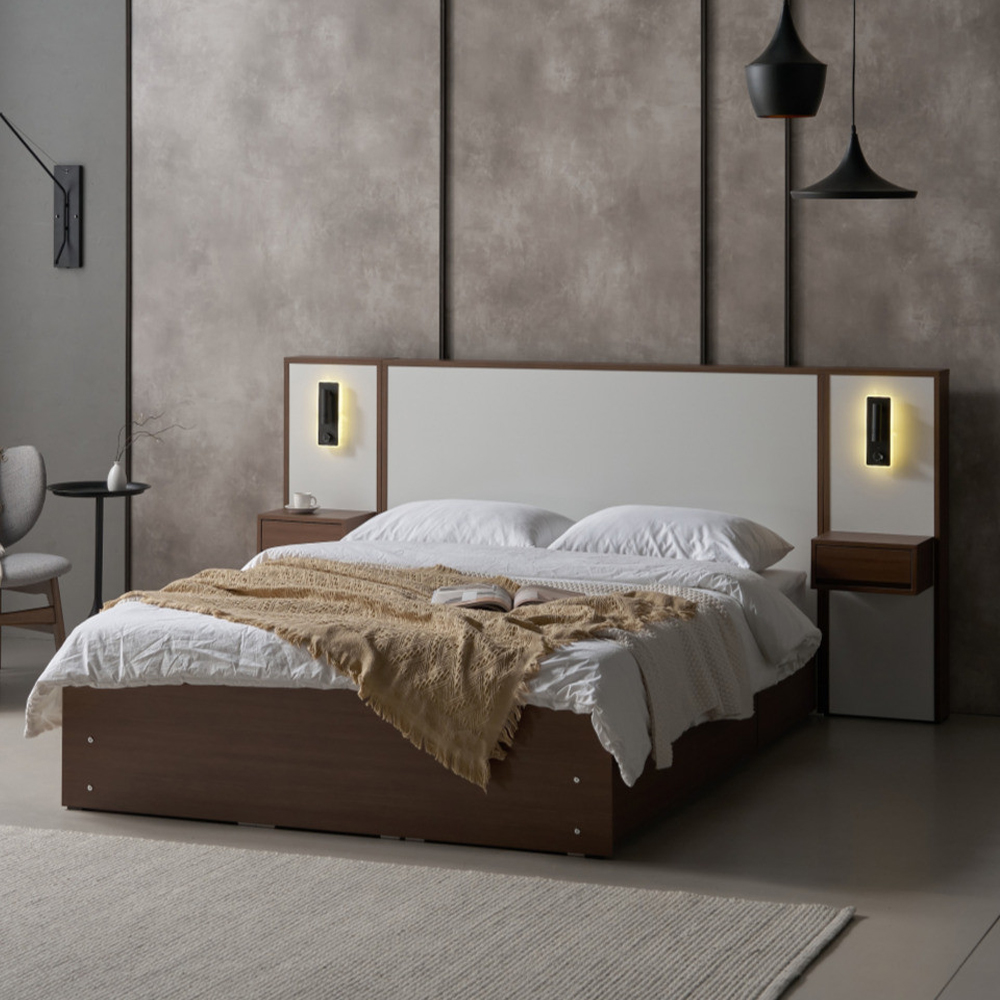 조이 퀸사이즈침대 월넛