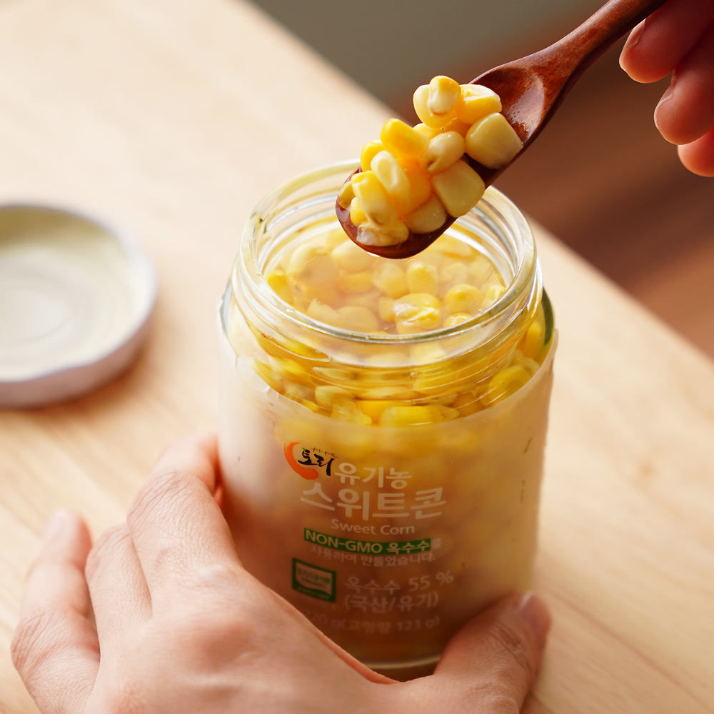 국내산 유기농 초당옥수수 스위트콘 220g (고형량 121g)