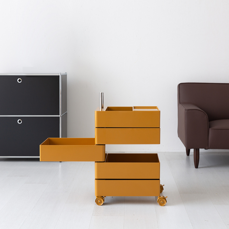 빙그리 회전서랍 트롤리 5단 옐로우 5257.5053