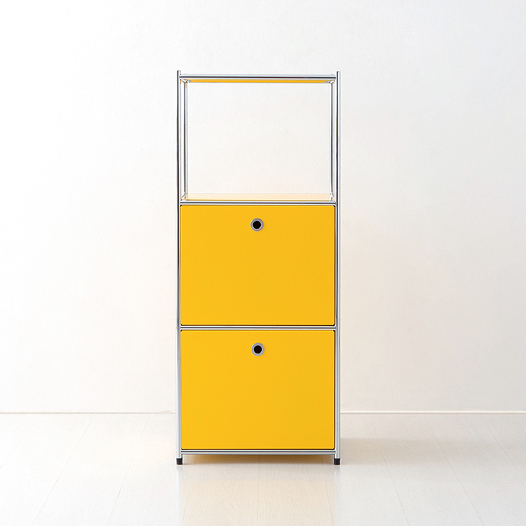심플리 1x3 수납장 2문 BC603 500X400X1200MM, 3단, 소프트옐로우 8571.2437 - 메인 이미지