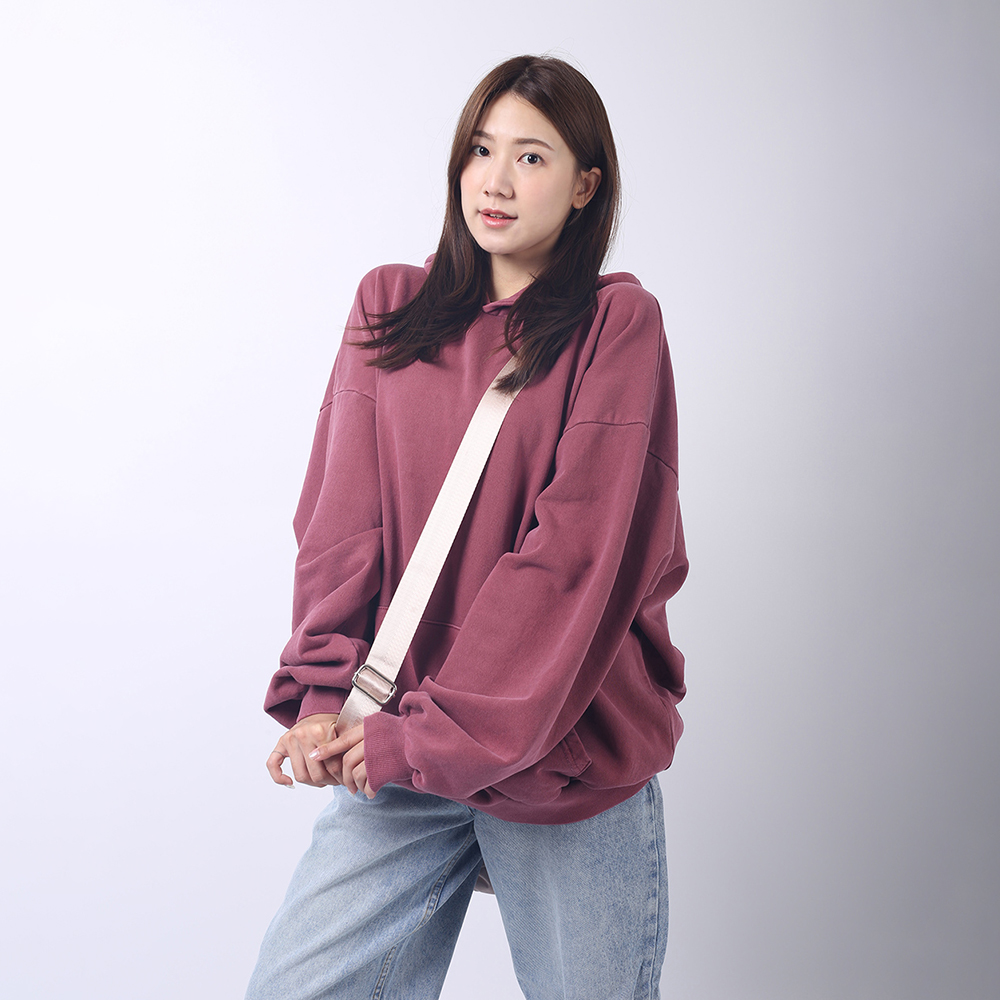 [국내제작] 피그먼트 워싱 후드티 2Color 루즈핏 오버사이즈 버건디 네이비 - 상세 이미지 5