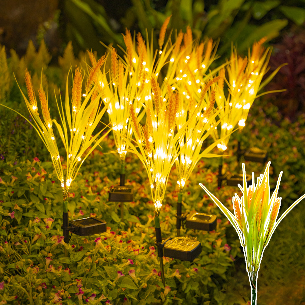 LED 태양광 보리 정원등 꽃 야외 조명 조경 전구 잔디 태양열 조화 전등 외등