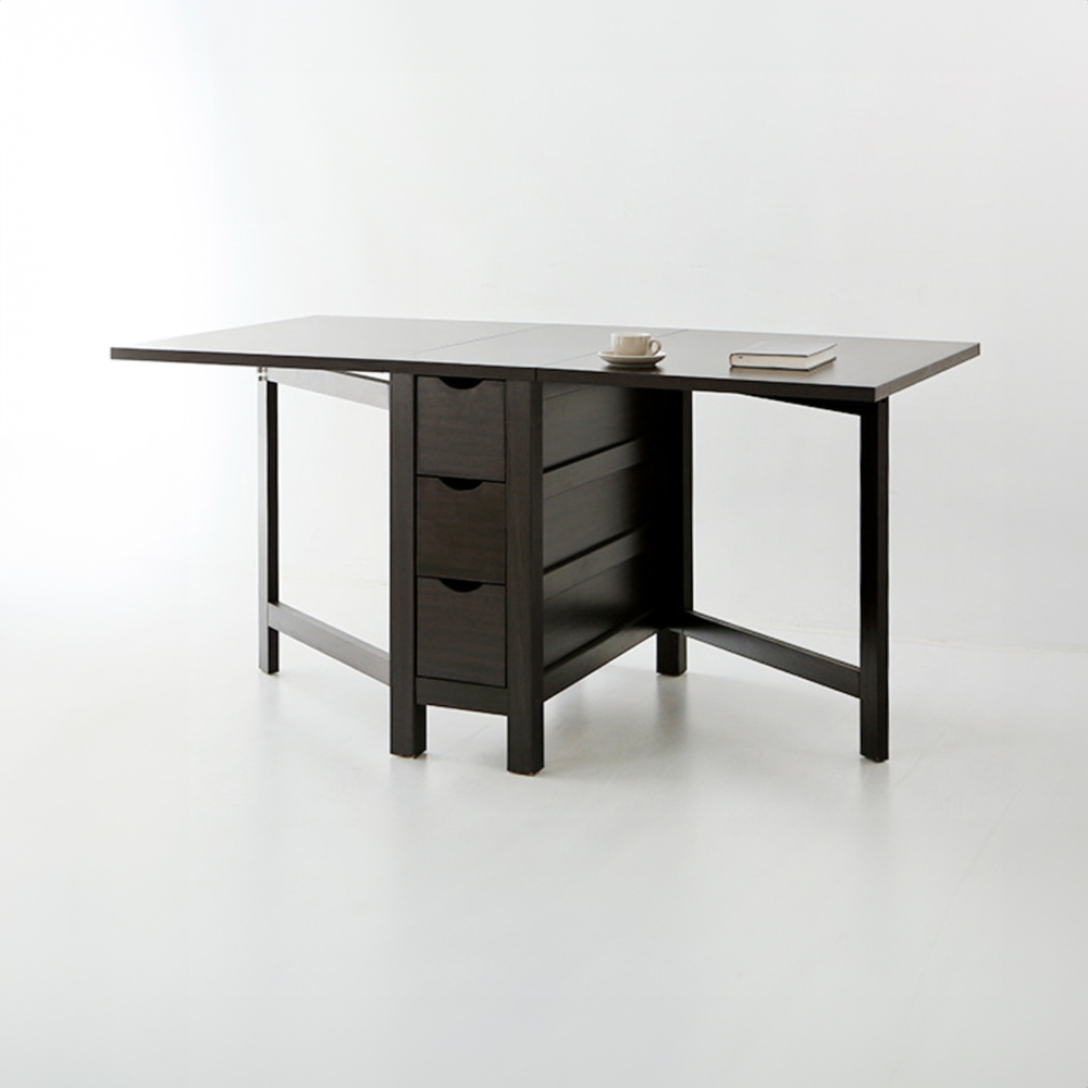 MITAL 접이식테이블 1500mm, 블랙브라운 6825.1774