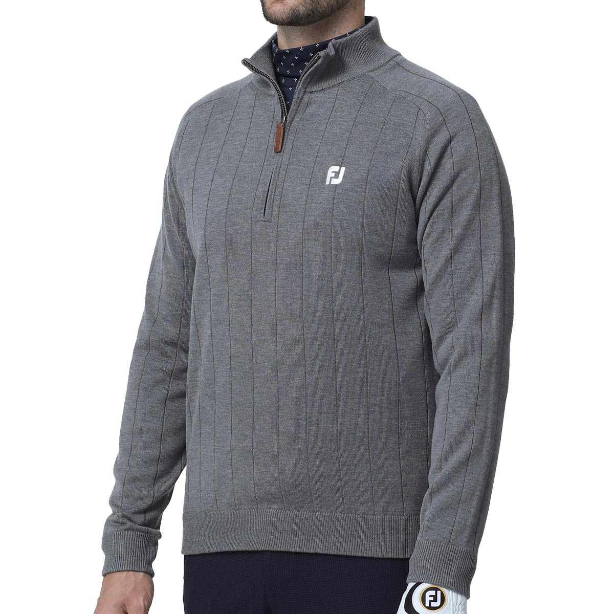 풋조이 FOOTJOY 겨울 골프웨어 남성 집 스웨터 니트 울혼방 - 상세 이미지 3