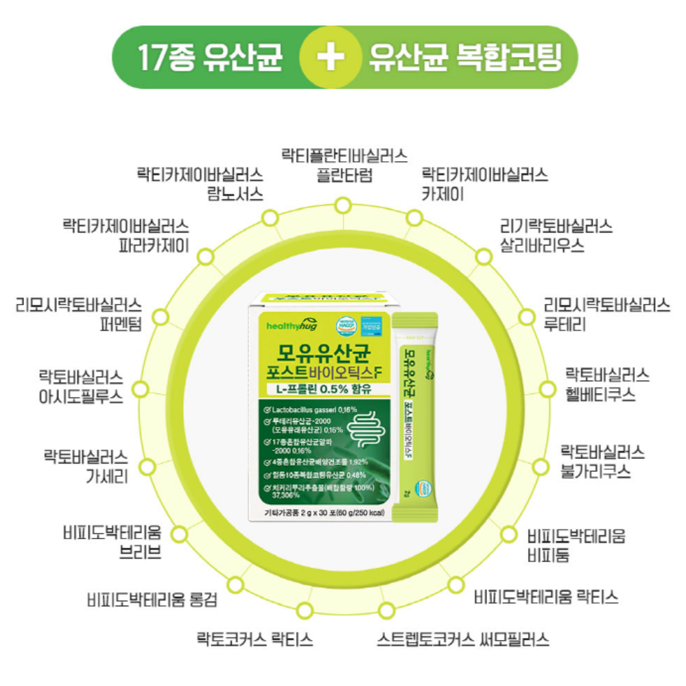 헬씨허그 모유 유산균 포스트바이오틱스 에프 2g 30포, 3개 - 상세 이미지 3