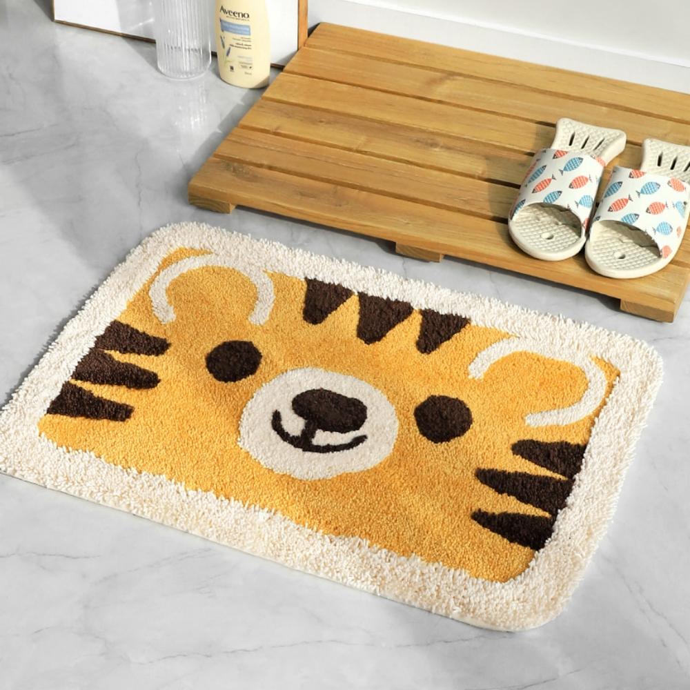 호랑이러그 캐릭터 호랑이카페트 동물 호랑이매트 큐티 소형