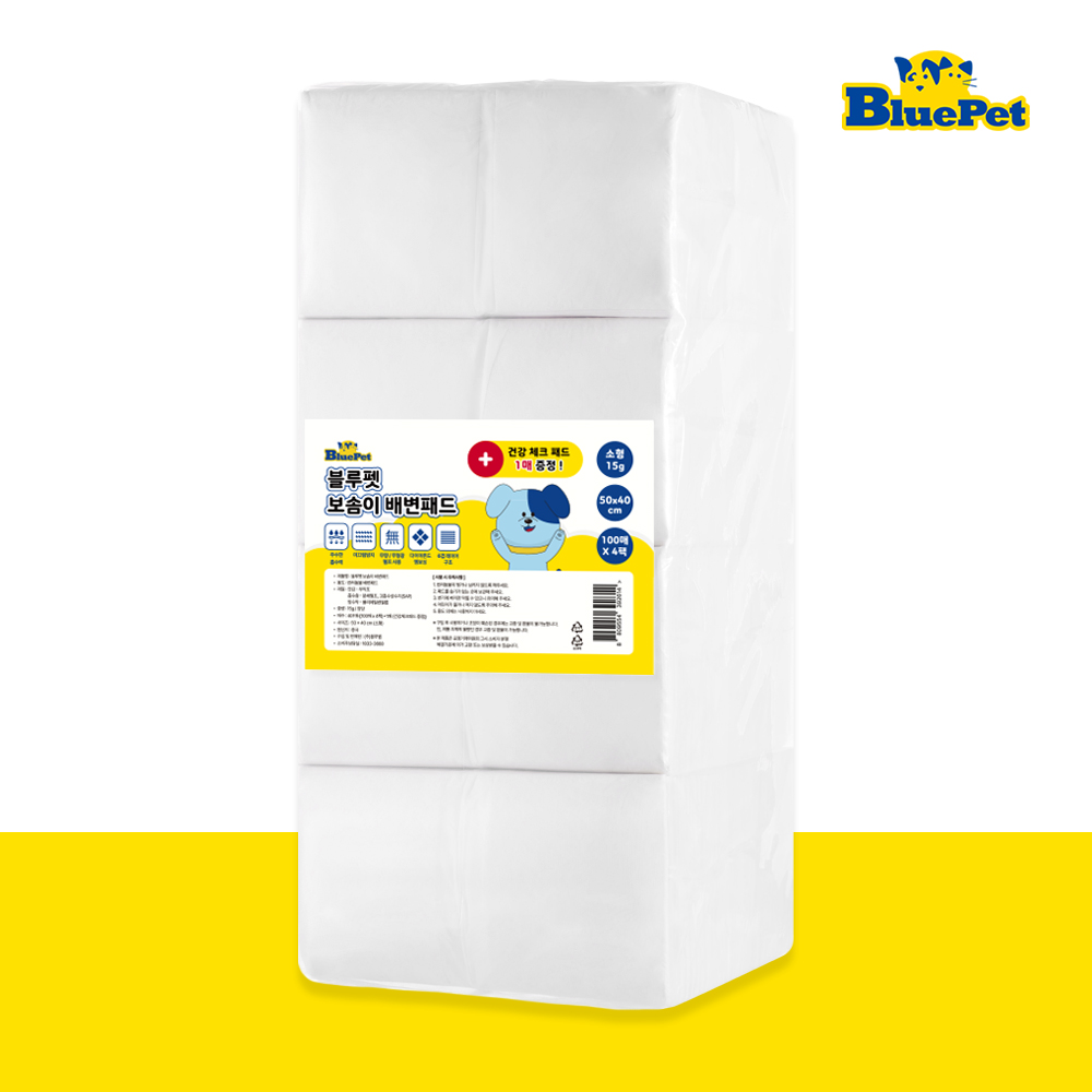 블루펫 강아지 배변패드 대형 50g 160매 건강체크패드 1매 포함