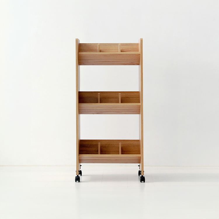 숄리드 책꽂이 트롤리 RKM11151 510x300x1110mm, 3단, 캄포어베니어 4258.7937