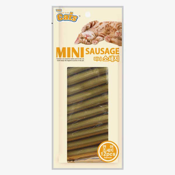 더캣츠 미니 고양이소시지 고양이소세지 통살 간식 연어, 108g, 1개 - 상품 이미지
