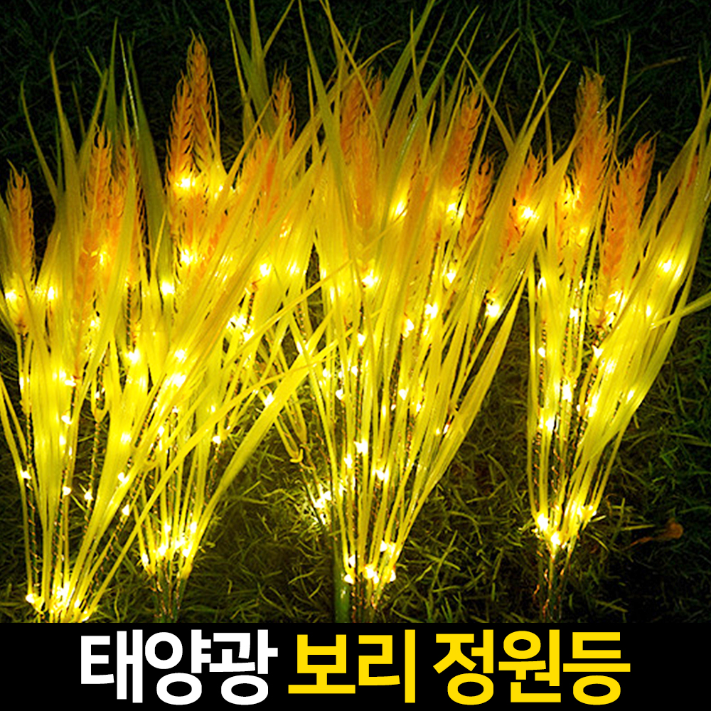 LED 태양광 보리 정원등 꽃 야외 조명 조경 전구 잔디 태양열 조화 전등 외등 - 상세 이미지 2