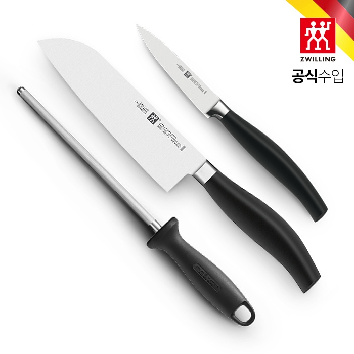 HK1030429 즈윌링 파이브스타 3P 세트(산토쿠+패링+샤프닝스틸) - 메인 이미지