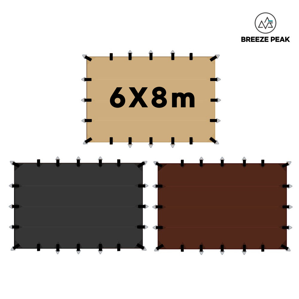 대형타프 초대형 타프 블랙코팅 장박 암막 그늘막 6m x 8m - 상세 이미지 2