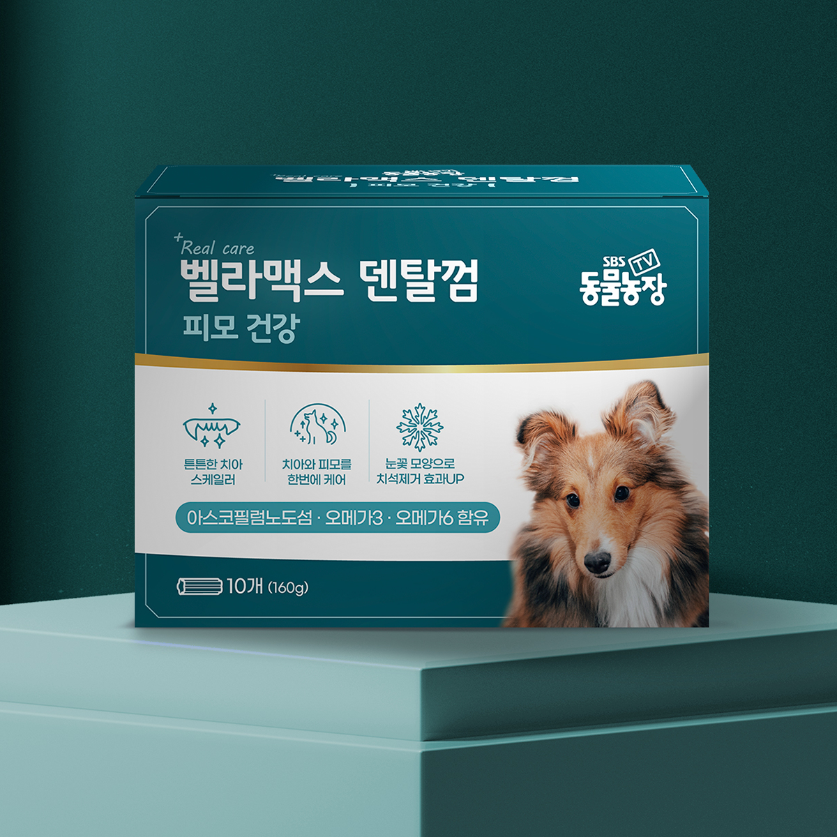 벨라맥스 SBS TV 동물농장 수의사 강아지 영양제 치아 관리 덴탈껌, 160g, 1개