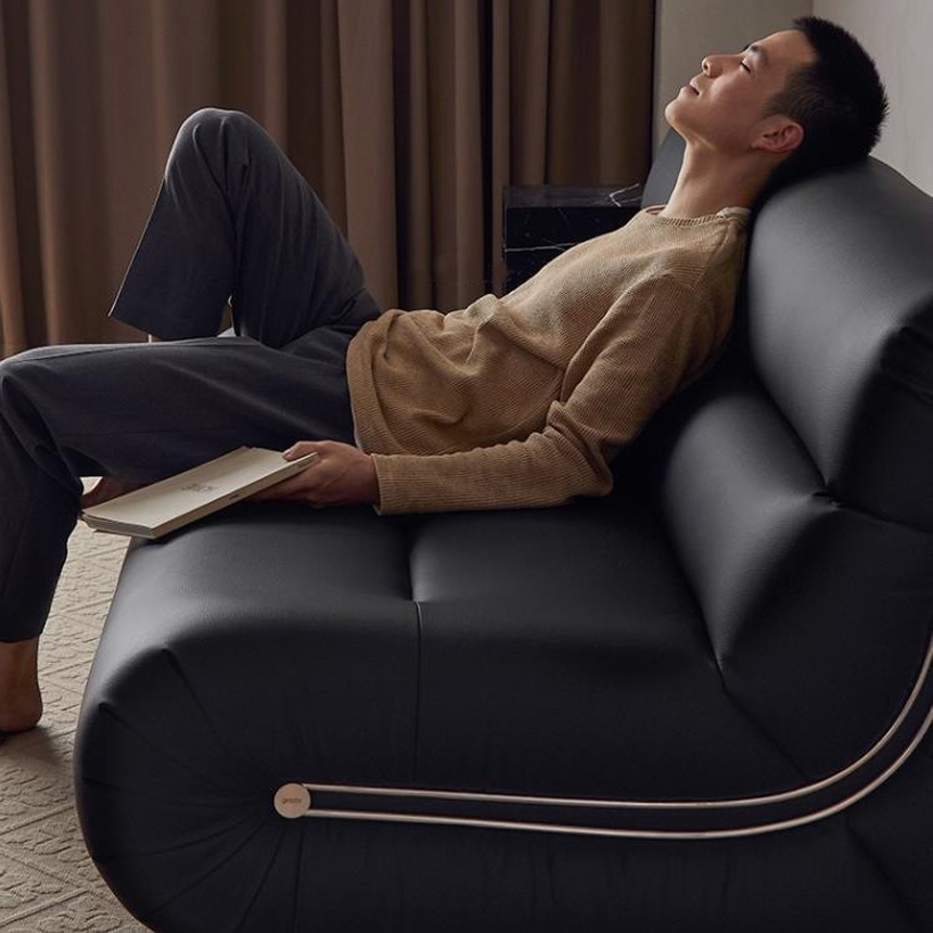 라면 흔들 스윙 라운지 실리콘 레더 소파 1인