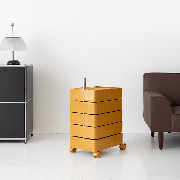 빙그리 회전서랍 트롤리 5단 옐로우 5257.5053