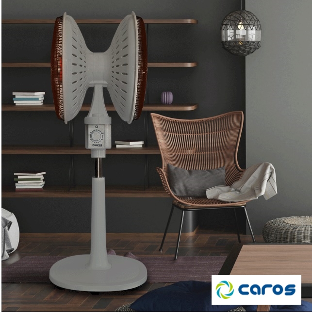 더블 헤드 선풍기 히터 하이라이트 난로 선풍기형 난로 스탠드 히터