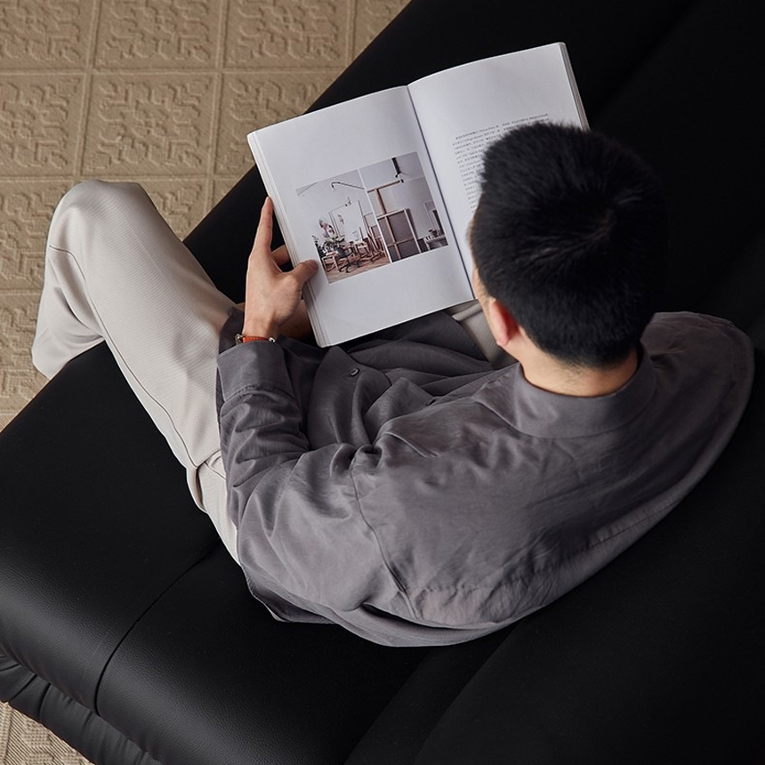 라면 흔들 스윙 라운지 실리콘 레더 소파 1인