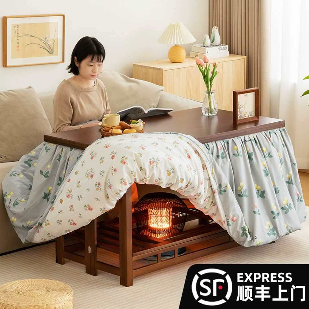코타츠 겨울 커버 일본식 난방 다다미 거실 온열 카페 70cm 원목 - 상세 이미지 2