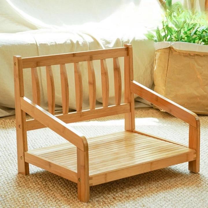 감성 나무 좌식 의자 1인용 원목 바닥 의자