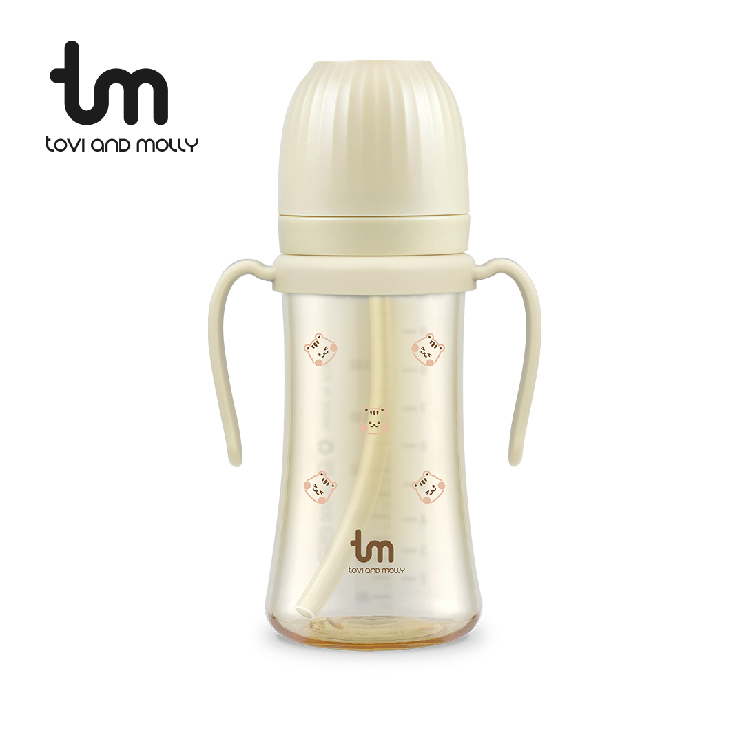 [토비앤몰리] 새지않는 아기 유아 물컵 이유식 자기주도 빨대컵 돗람이 바닐라 180ml 280ml - 상세 이미지 4
