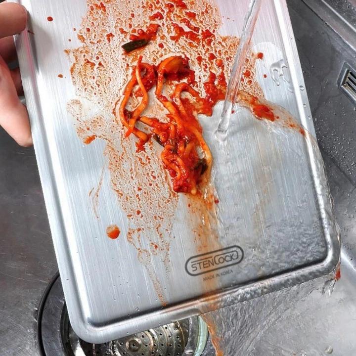 [국산] 스텐도마 위생 김치용도마 고기 걸이형도마