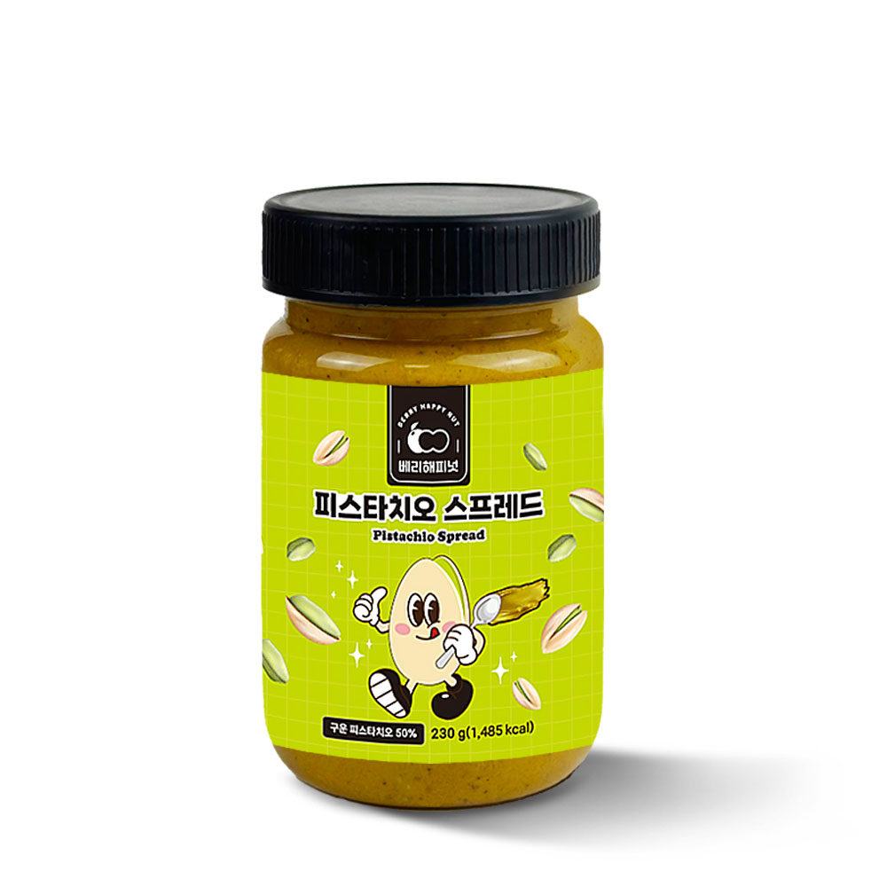 베리해피넛 피스타치오 스프레드 230g 두바이 쫀득쿠키 초콜릿 만들기 재료