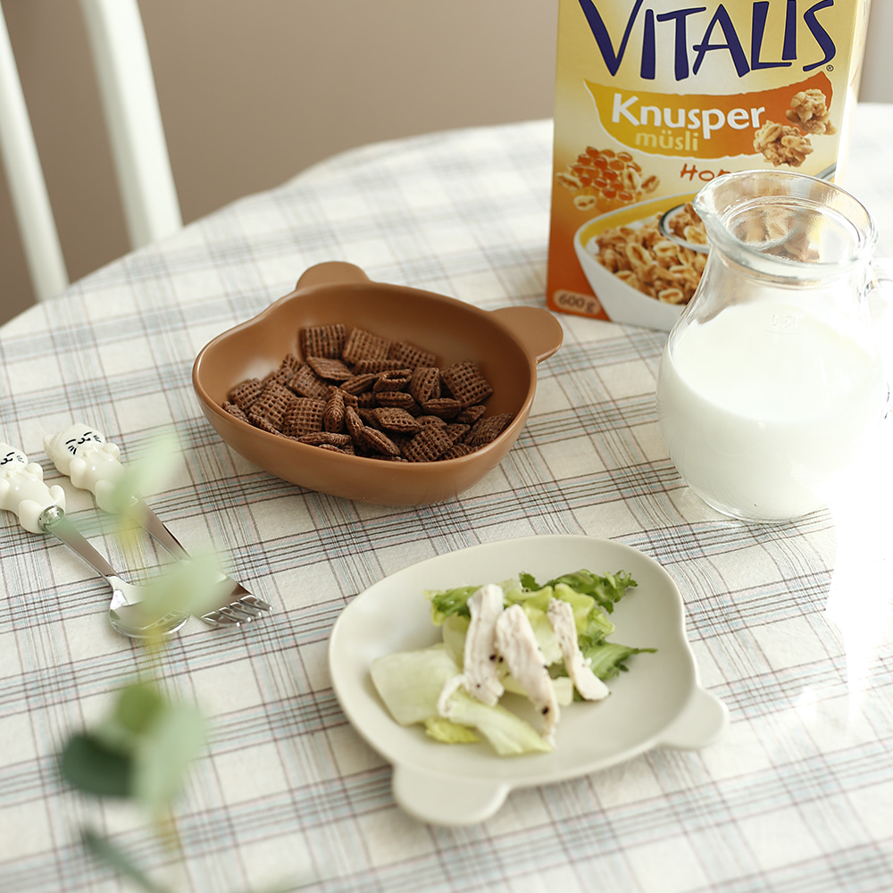 테디 곰돌이 그릇 접시 시리얼 요거트볼 아기간식 브런치 디저트 플레이트