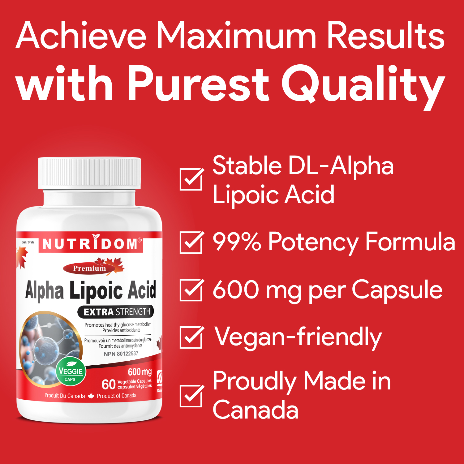 뉴트리돔 알파리포산 알리포산 ALA 600mg 60캡슐 2개월분 N291 이미지 6