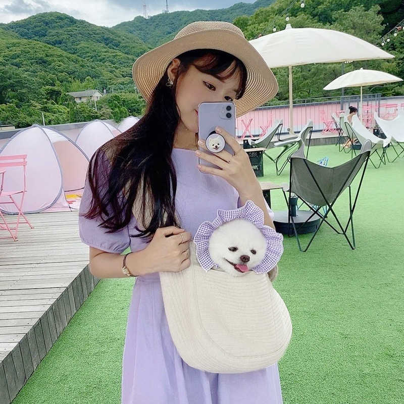로제티카 반려동물 강아지 고양이 포대기 슬링백 이동가방 산책가방 - 상세 이미지 3