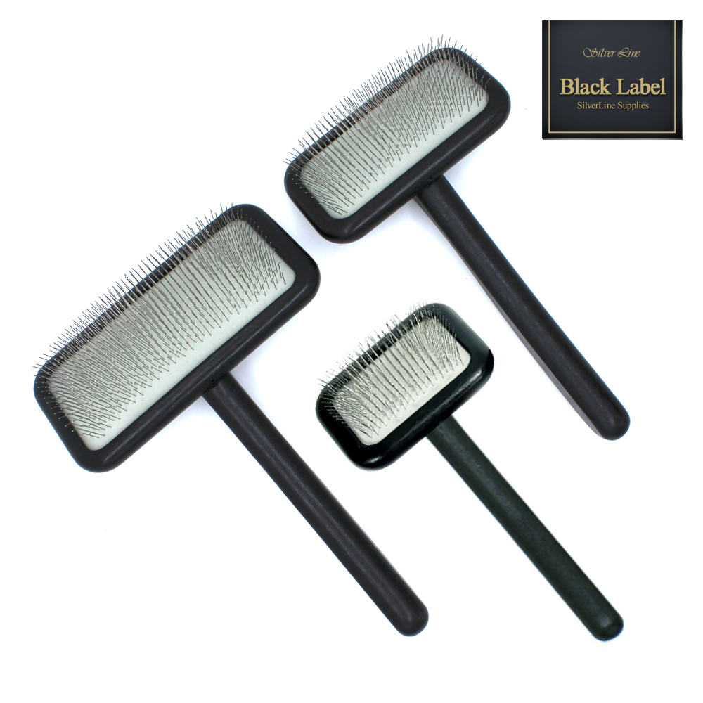 블랙라벨 노스트레스슬리커 강아지 고양이 빗 S 엉킨털 죽은털 제거