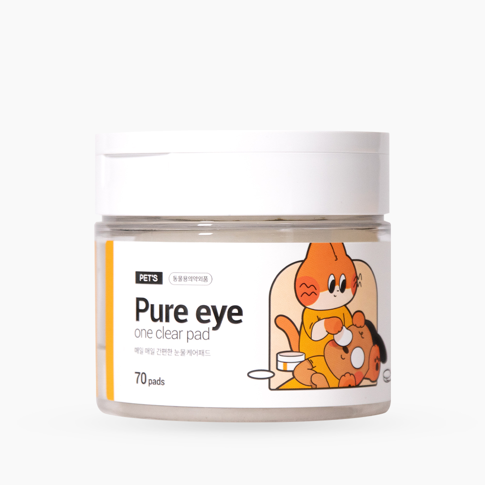 정글몬스터 강아지 눈물자국 냄새 눈 세정제 물티슈 퓨어아이 원클리어 패드