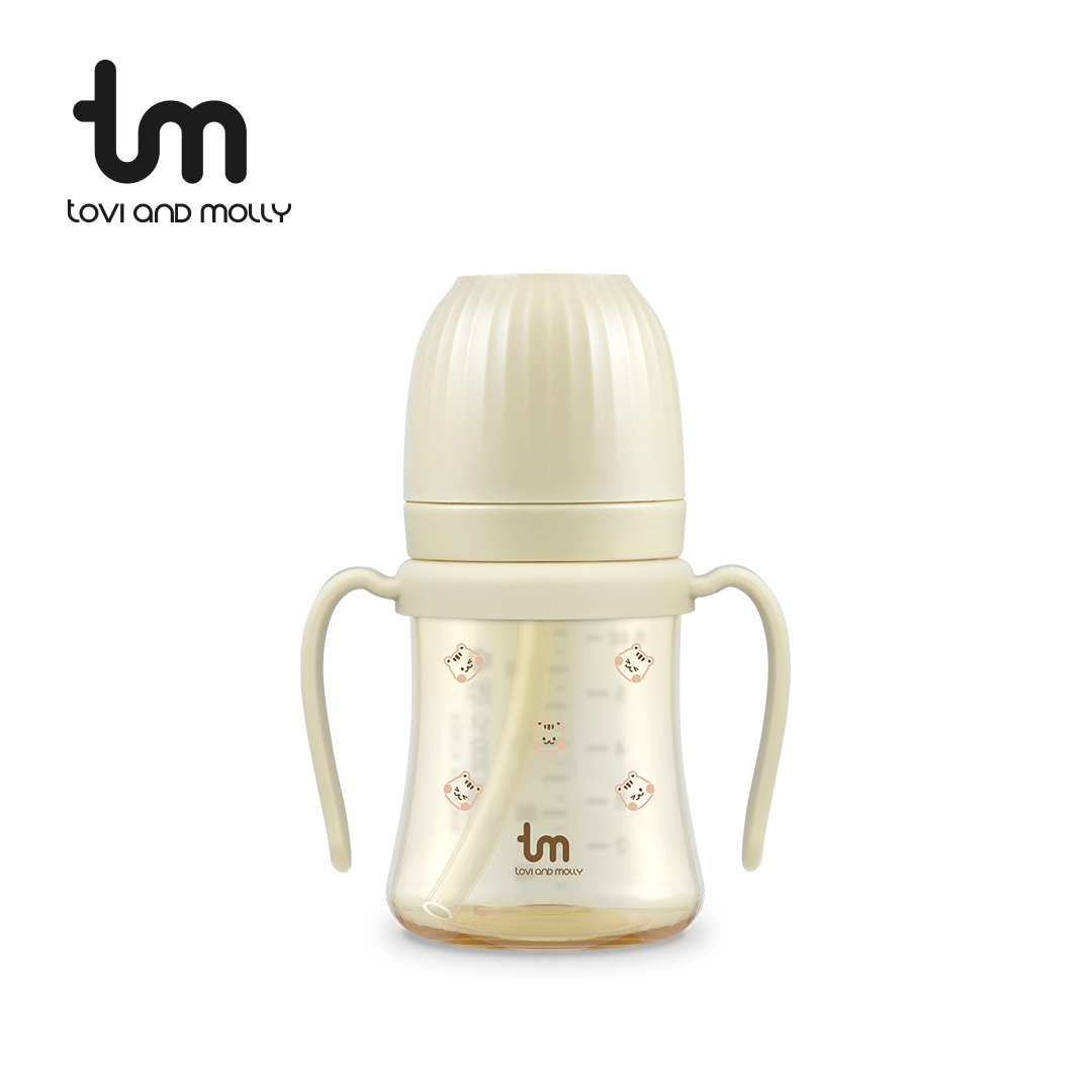[토비앤몰리] 새지않는 아기 유아 물컵 이유식 자기주도 빨대컵 돗람이 바닐라 180ml 280ml - 상세 이미지 2