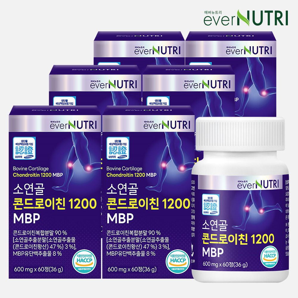 에버뉴트리 소연골 콘드로이친 1200 MBP 유단백추출물 60정, 6개
