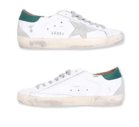 [중고] 골든구스 23SS 남성 슈퍼스타 스니커즈 그린탭 GMF00102 F002180 10802 화이트