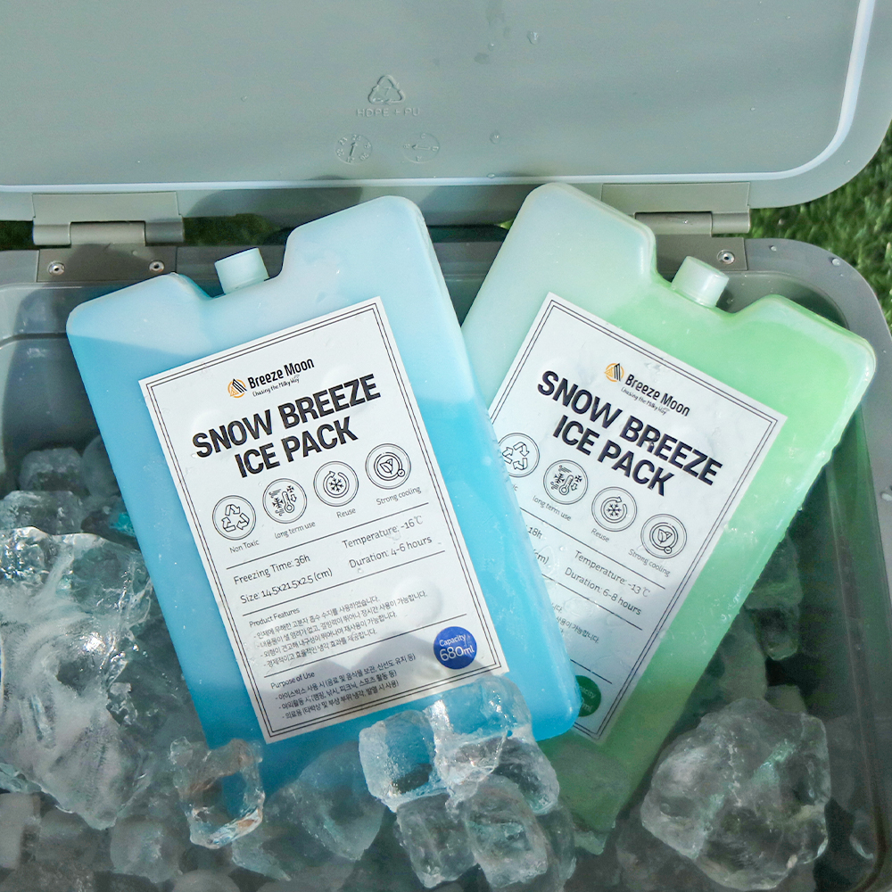 브리즈문 빙점하 아이스팩 -16도 휴대용 캠핑 보냉팩 미니 쿨러 젤 680g 블루