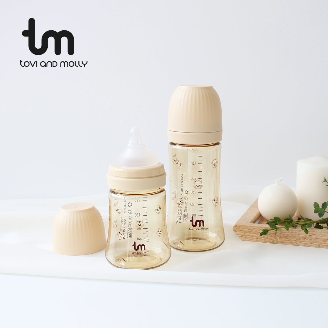 [토비앤몰리] 신생아 아기 배앓이 싱글 젖병 돗람이 바닐라 180ml 280ml - 상세 이미지 3