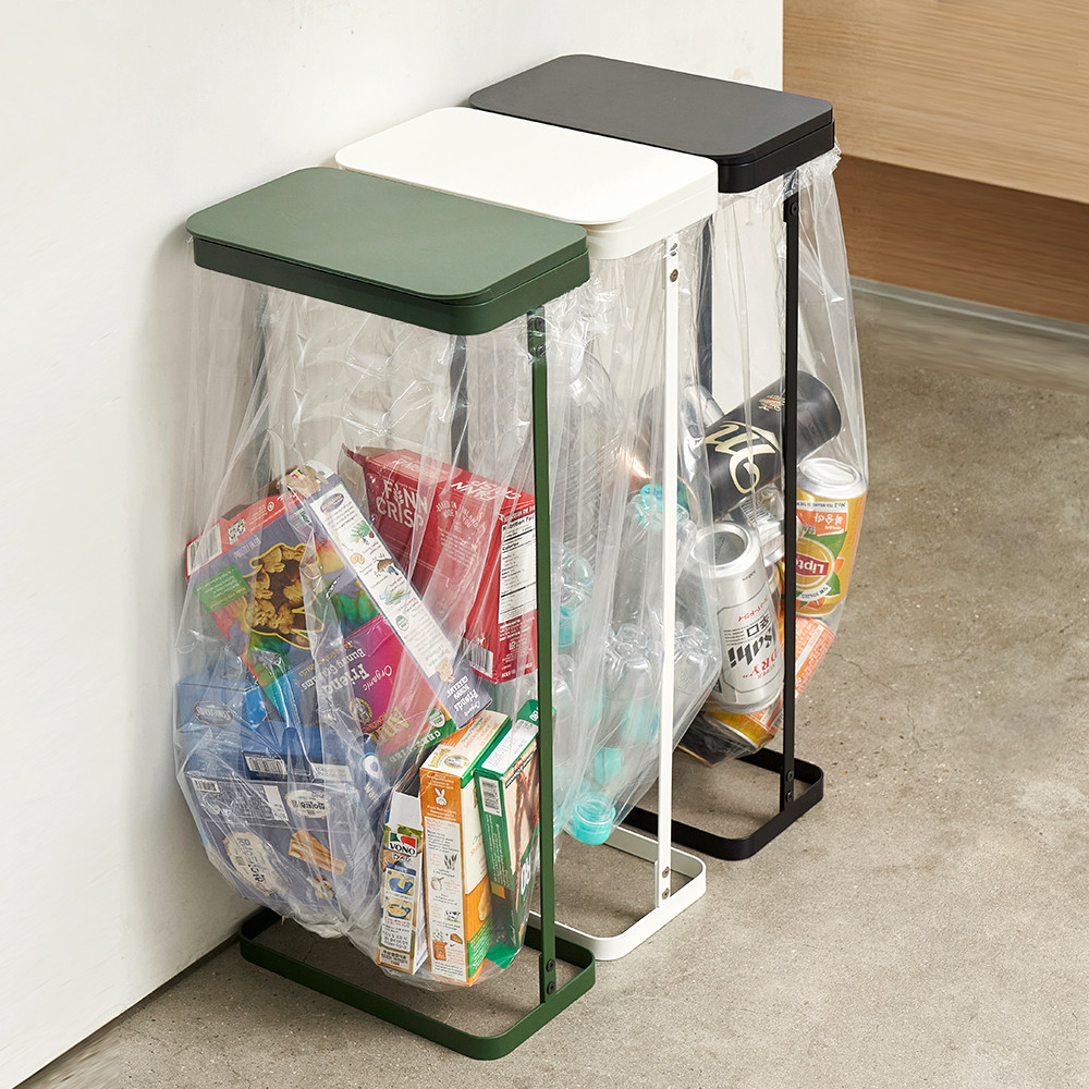레트로 가비지백 스탠드 재활용 분리수거함 슬림형 / 재활용 쓰레기봉투 거치대