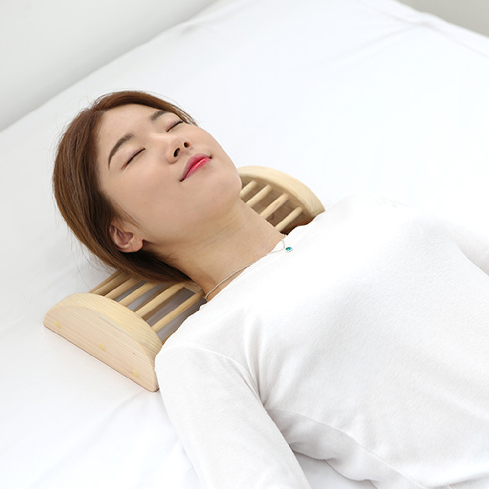 편백나무베개 경추베개 거북목 목디스크 일자목 숙면 코골이 목침 경침 마사지베개