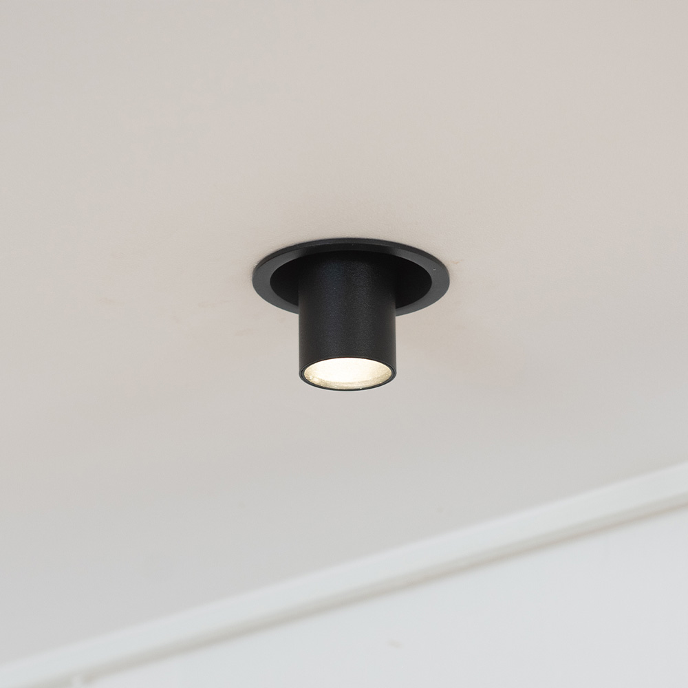 LED COB 라토 실린더 매입기구 10W 블랙 - 상품 이미지