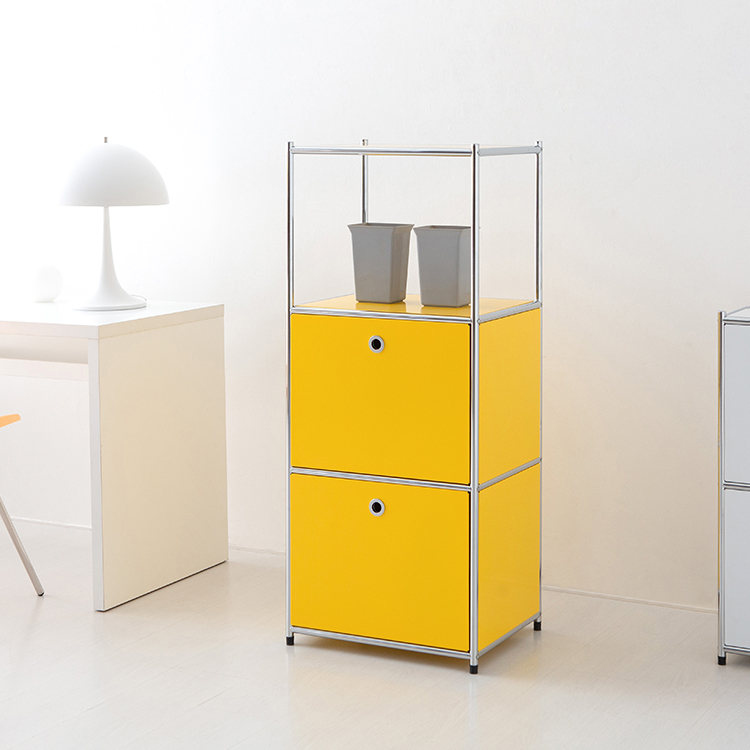 심플리 1x3 수납장 2문 BC603 500X400X1200MM, 3단, 소프트옐로우 8571.2437 - 상세 이미지 5